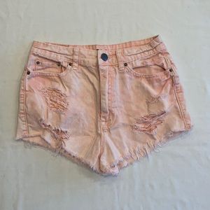 BDG pink high rise shorts